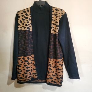 Sag Harbor Pullover Sweater Cardigan Attached